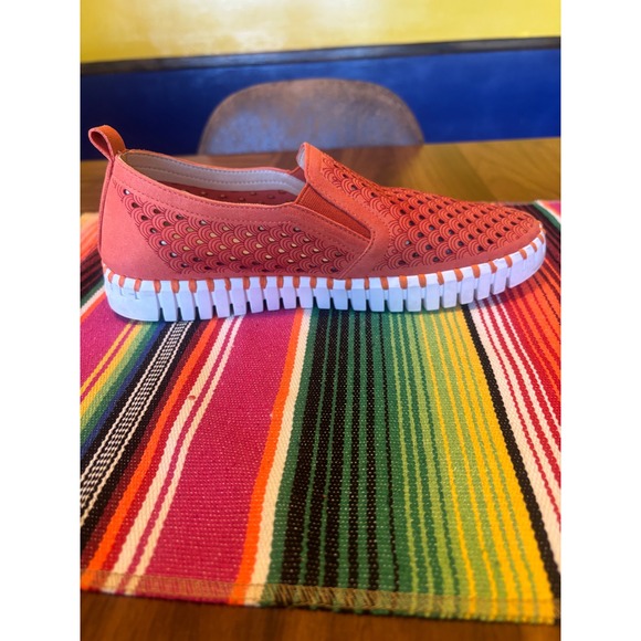 Ilse Jacobsen Shoes - Ilse Jacobsen Tulip 139 Perforated Slip On Sneakers Orange Womens 39